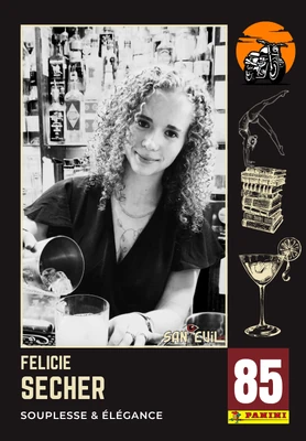 Félicie, l'apprentie saison 2025/2026. une passionnée du vin, toujours souriante et attentionnée avec les clients du santeuil café