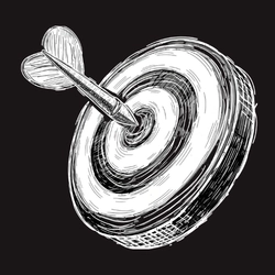 Image d'une cible de fléchettes illustrant la mise à disposition gratuite d'un jeu pour les clients du Santeuil café