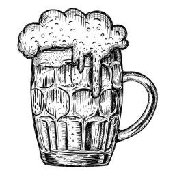 Pinte de bière illustrant les choix de bières artisanales avec et sans alcool du café nantais le Santeuil